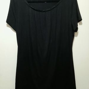 Talbots black short sleeve blouse